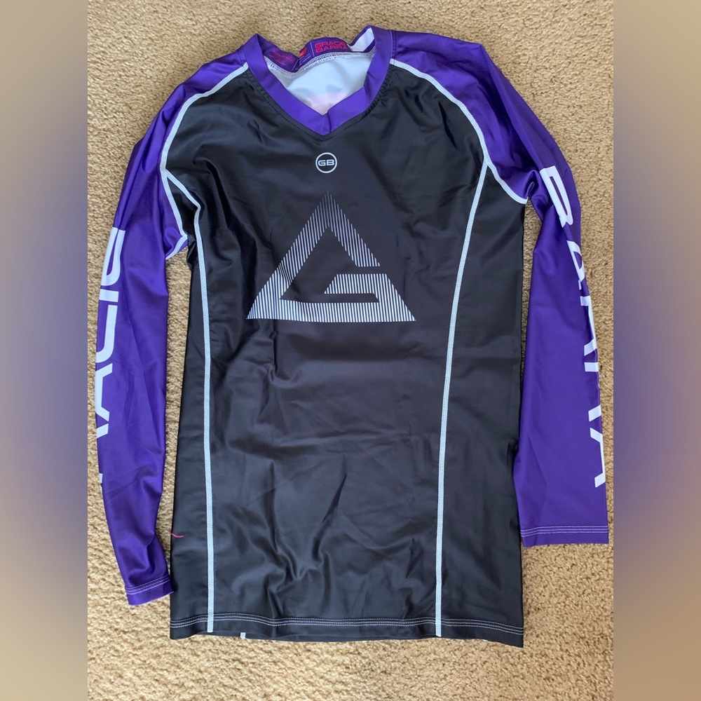 Gracie Barra Purple Ranked Rashguard